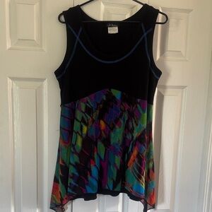 Vibrant Black Multicolor Women's Dress